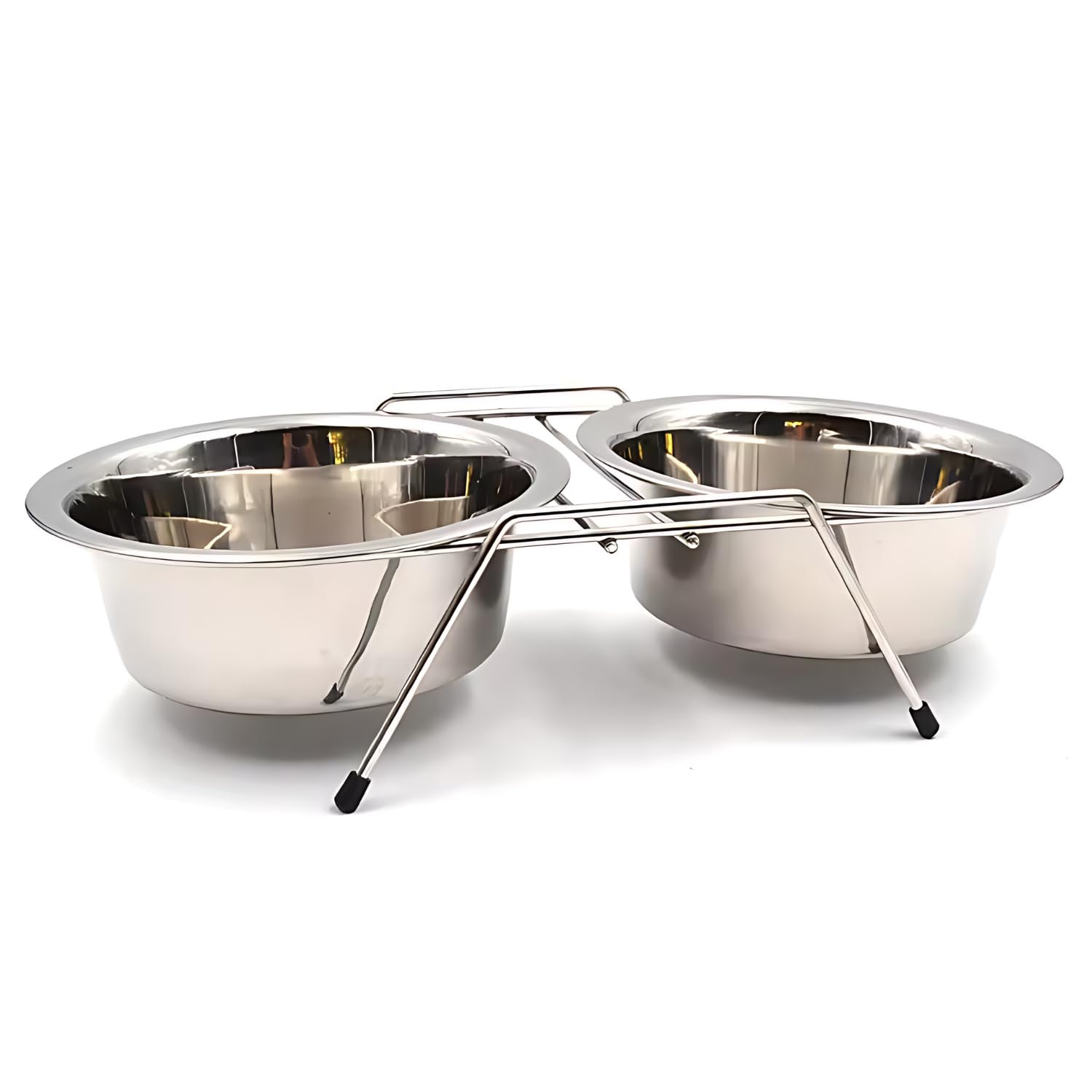 Pets Empire Pet Feeder for Dogs & Cats | Dog Bowl Stand for Large Dogs | Stainless Steel Food and Water Bowls with Iron Stand
