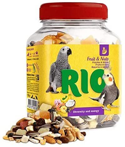 PETS EMPIRE Rio Fruit & Nuts Mix - 160g | Natural Treat for Birds, All Life Stages, Mix Seeds