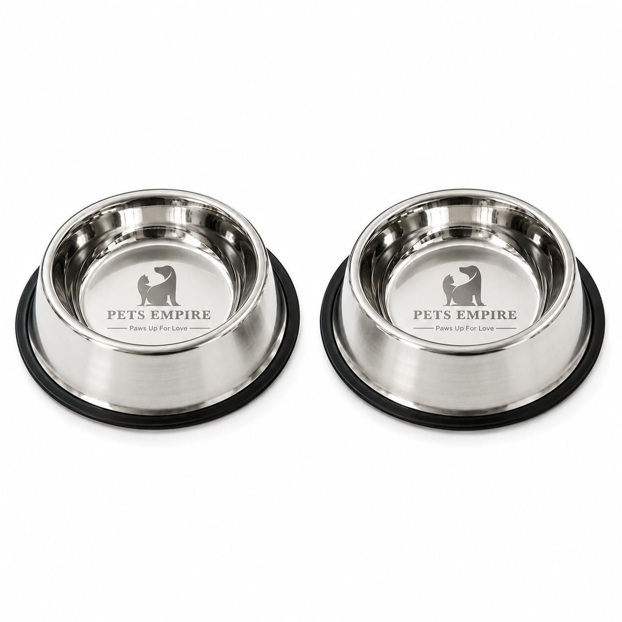 Pets Empire Stainless Steel Feeding Bowl for Medium Breed Adult Dogs & Giant Breed Puppies | Large (700 ml x 2)