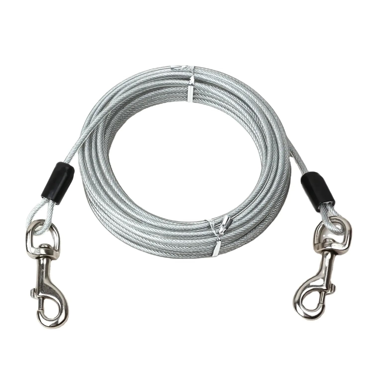 Pets Empire Tie-Out Cable for Dog | 5 feet Leash/Cable for Pets, Dogs up to 20kg, Grey