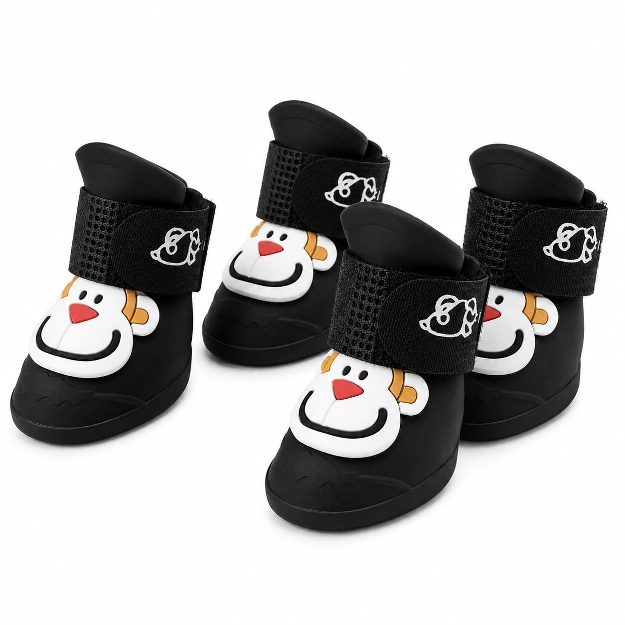 PetVogue 4pcs Pet Puppy Boots, Pet Dog Puppy Silicone Fashionable Pet Dog Cute Waterproof Boots Anti Slip Protective Rain Sho