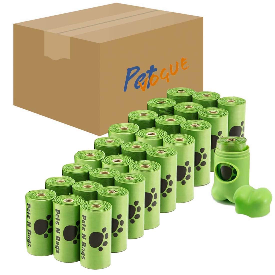 PetVogue Dog Poop Bags for Waste Cleanup Pooper Scooper Bag, Doggy Roll Replacements for Outdoor Puppy Walking and Travel, Le