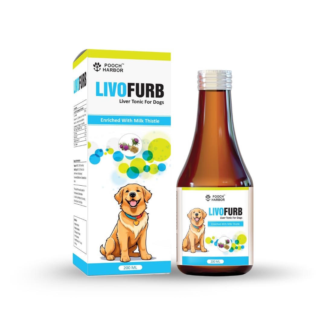Pooch Harbor LivoFurb Liver Tonic for Dogs & Cats - 200 ML (Pack of 3)