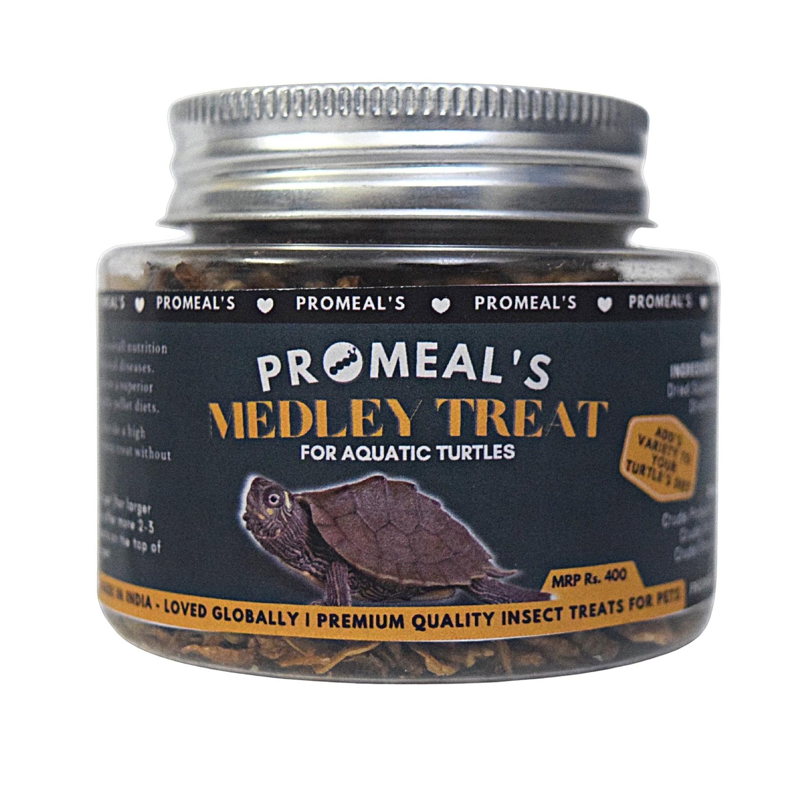 Promeal Insect Medley Treat for Turtle and Tortoise - Nutritious Dried Mealworms, Superworms, Crickets & More - Natural, Prot