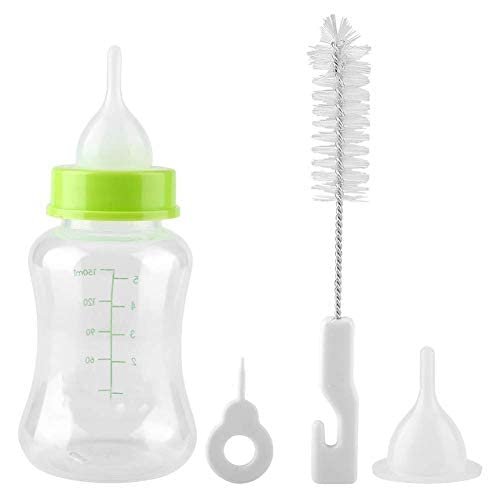 PSK PET MART 150ml Plastic Pet Small Dog Puppy Cat Kitten Milk Nursing Care Feeding Bottle Set