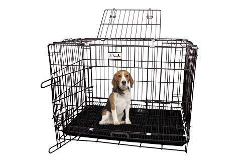 PSK PET MART Black 24-inch Dog Cage for Dog with Removable Tray