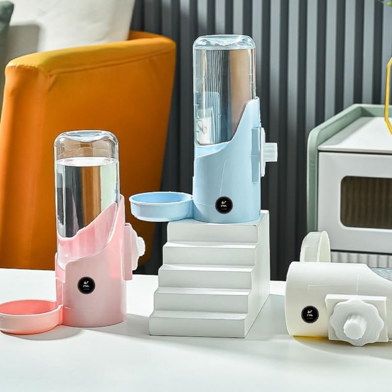 PSK PET MART Hanging Automatic Food Water Dispenser,Gravity Rabbit Feeder and Water Bottle Set,Cage Cat Food and Water