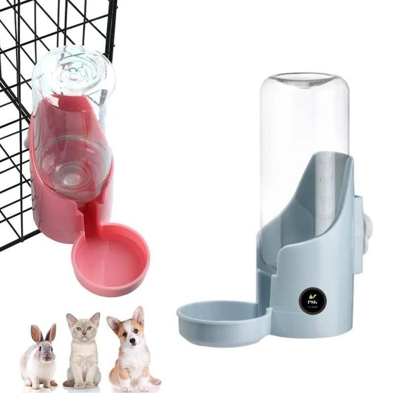 PSK PET MART No Leak Rabbit Waterer Feeder, No Drip Water Feeder Water Bowl for Guinea Pig Hamster Chinchilla Ferret Small An
