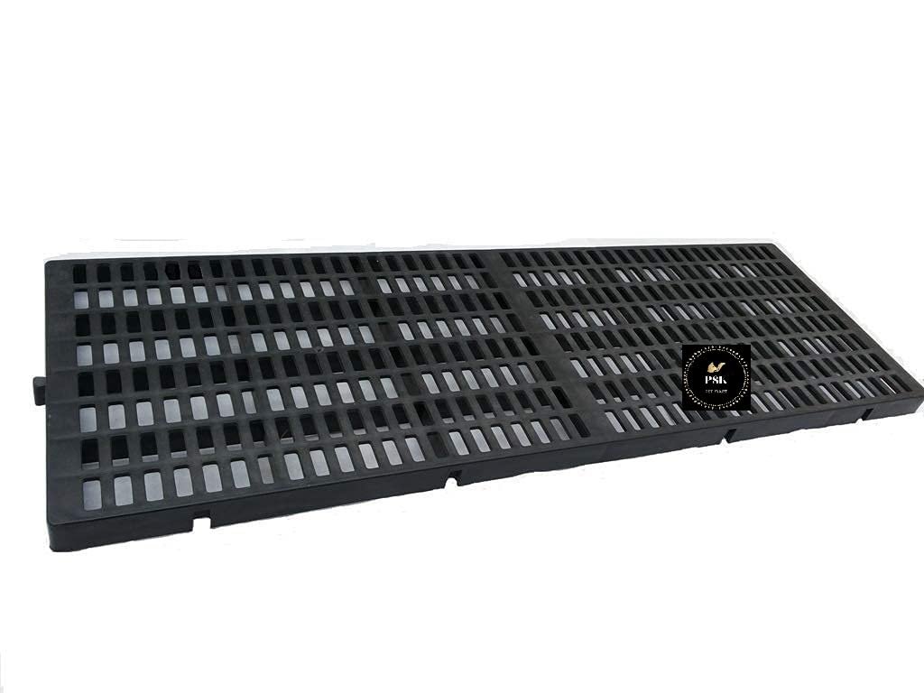 PSK PET MART Pet Plastic Flooring Mat for Dog/Cat/Rabbit/Goat Multipurpose Floor Mat 36x12 Inch (Black, 2 PCS)