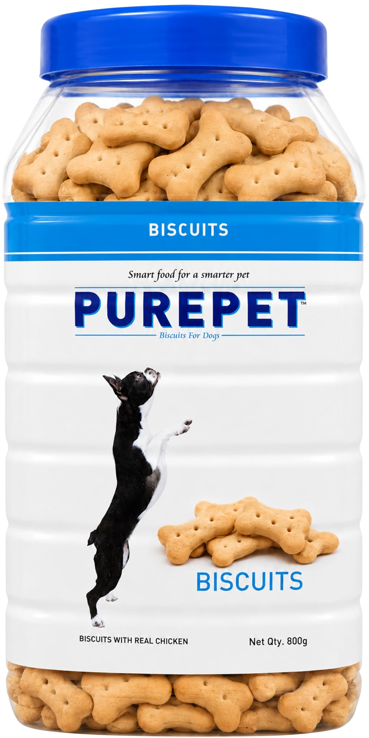 Purepet Dog Treats Biscuits 800g Pack | Milk Flavour | Active Behaviour | Oral Health | Training and Behaviour | Healthy Immu