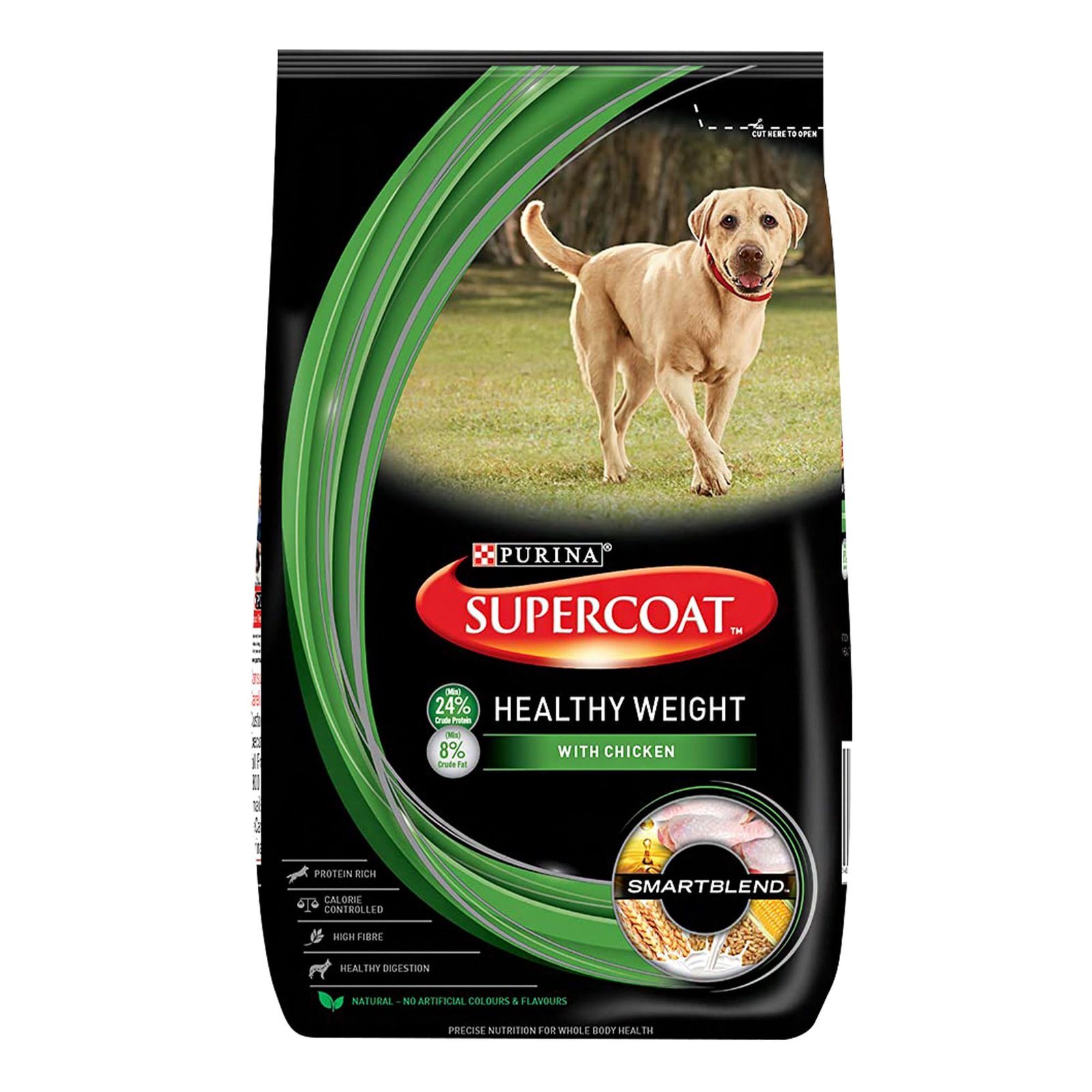 Purina Supercoat, Dry Food for Adult Dogs, Chicken, 3kg Pack | With Chicken, Protein Rich, 100% Complete & Balanced Nutrition