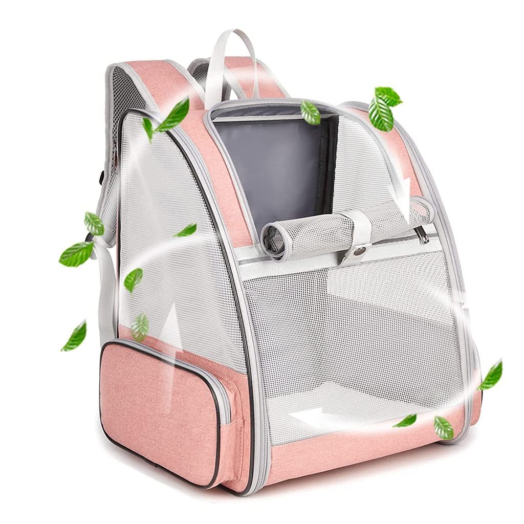 Qpets Cat Bag Carrier Backpack for Pets up to 18 lb, Expandable Design | Breathable Mesh Promotes Airflow, Expandable Panels