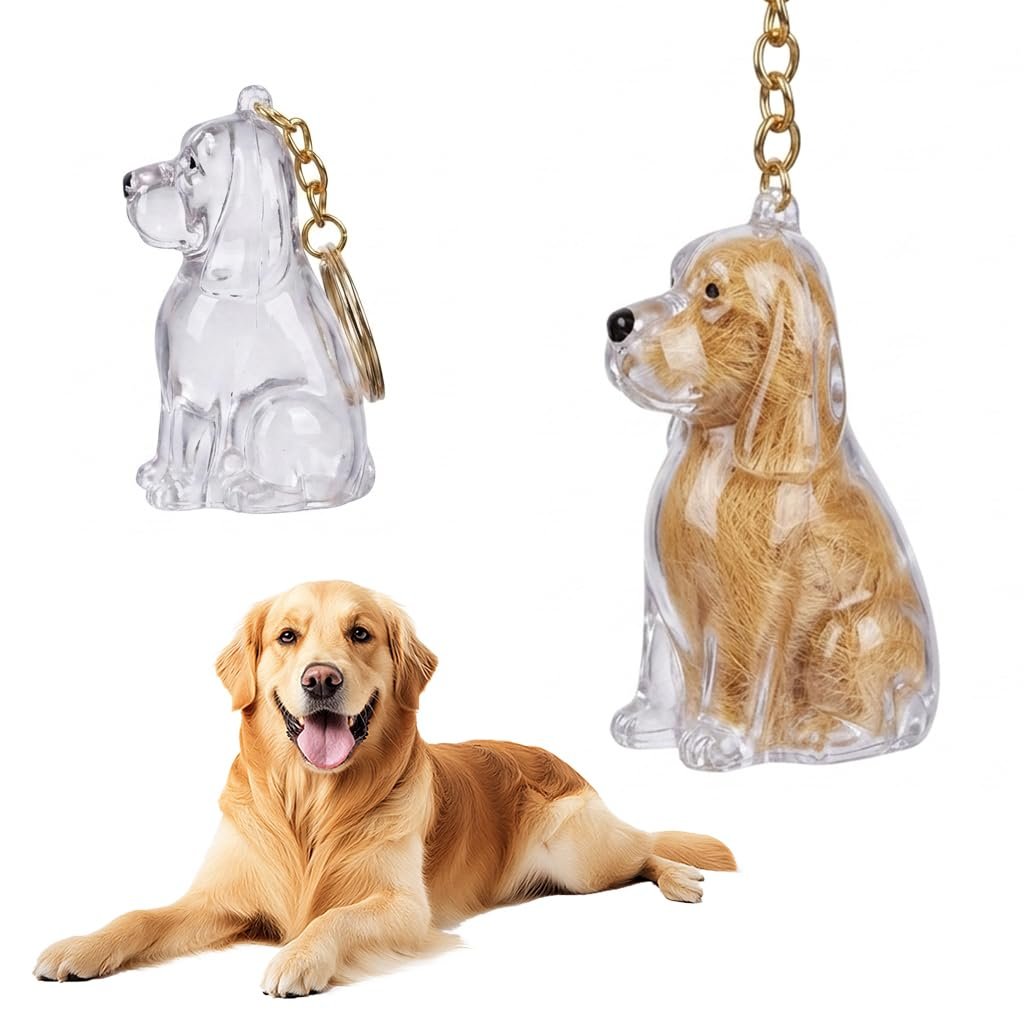 Qpets® DIY Cat Fur Keepsake Charm, Cute Cartoon Clear Fur Memory Capsule Cat-Shaped Keepsake Charm for Bag, Backpack, Keyring