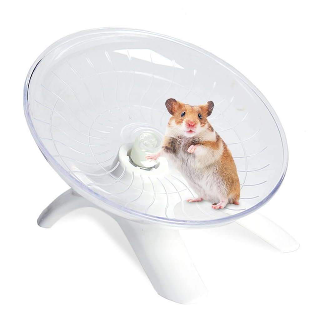 Qpets® Hamster Wheel, 7 Inches Hamster Toys, Running Wheel | Silent Running Disk for Small Large Hamsters Promotes Healthy Ac