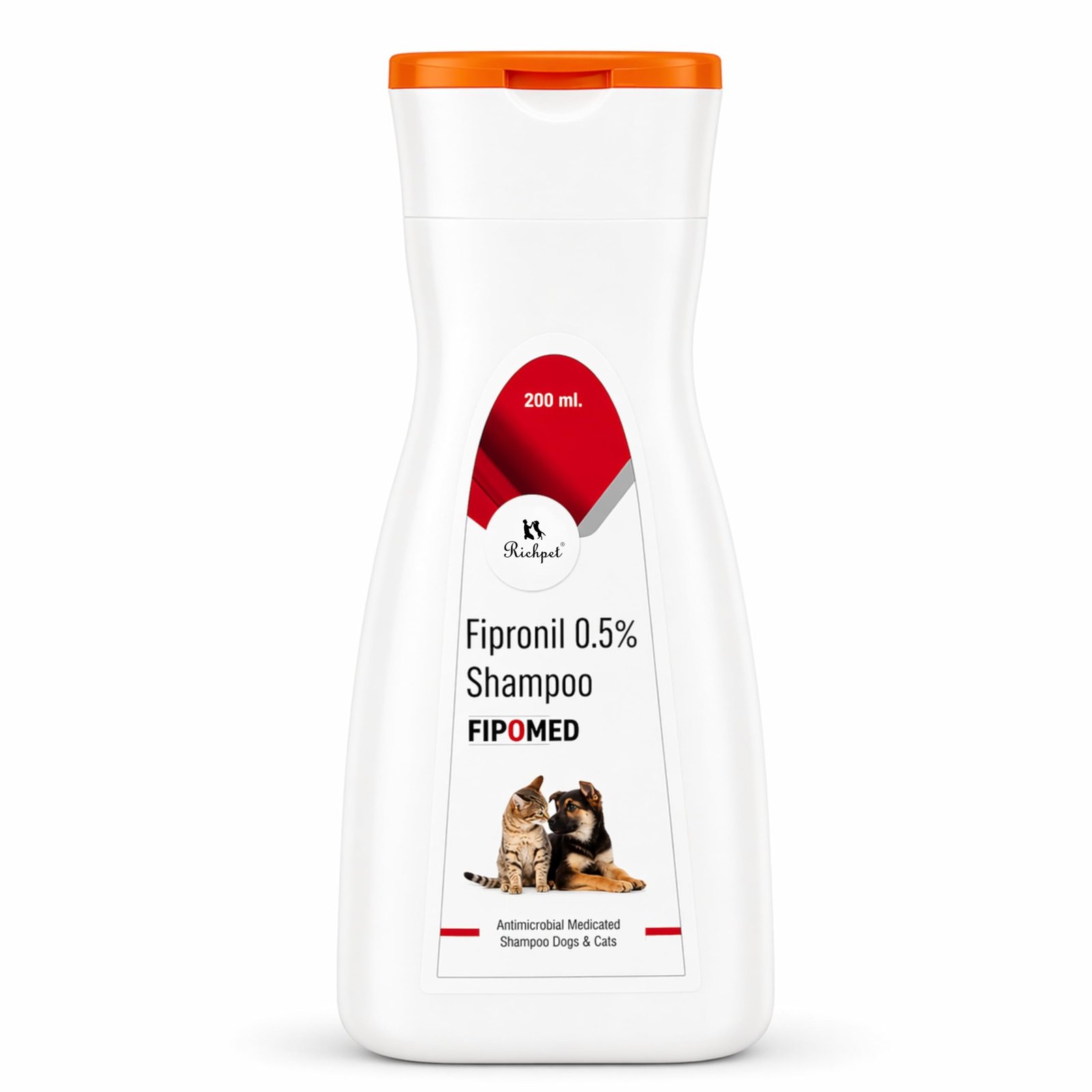 Richpet Fipronil 0.5% Medicated Flea & Tick Shampoo for Dogs & Cats | Antimicrobial Pet Shampoo for Flea, Tick & Skin Hygiene