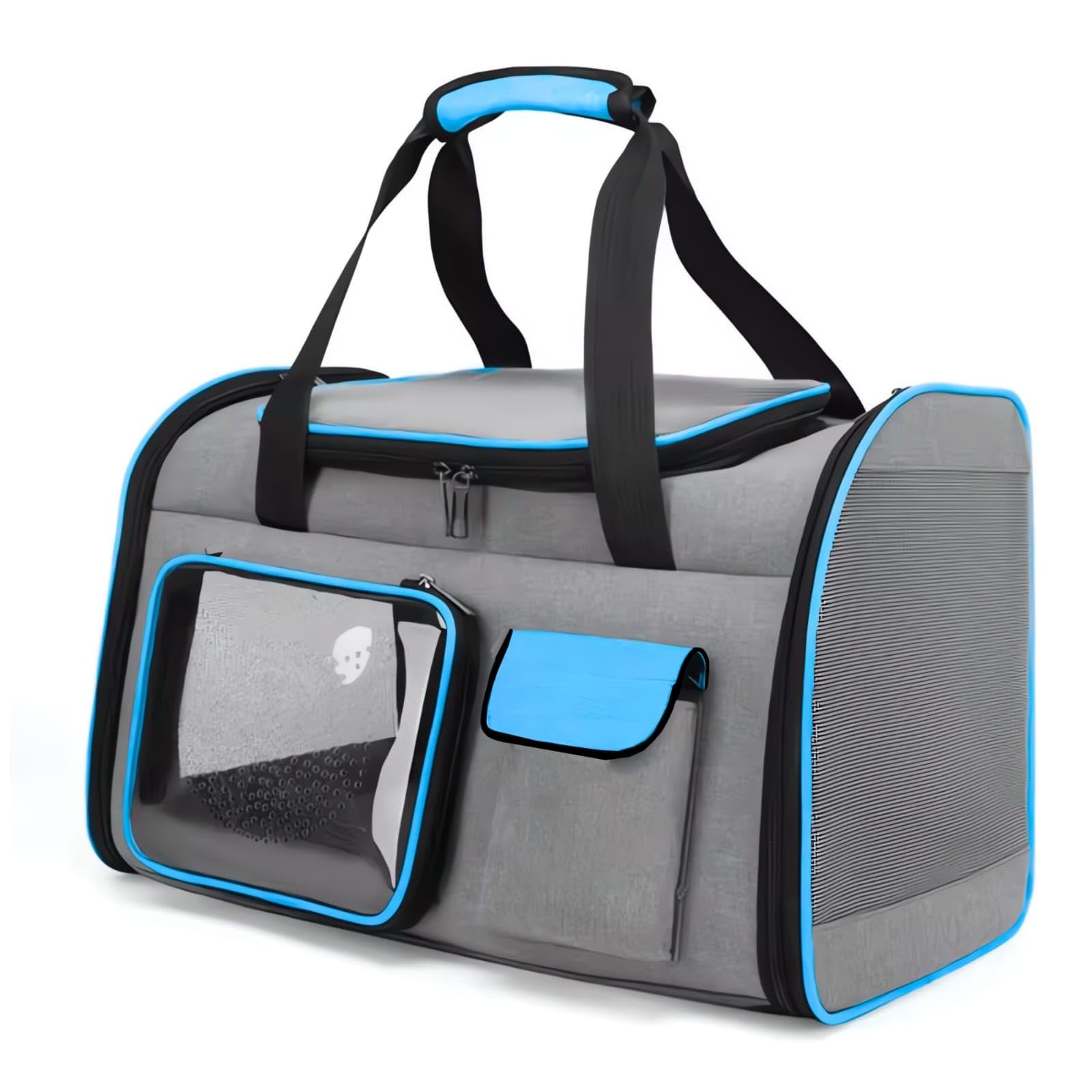 Risan Pet Cats Puppies Kitten Carrier Tote Cage Bag Breathable Airline Travel Mesh Ventilate Hiking and Outdoor Size 18”x 11”