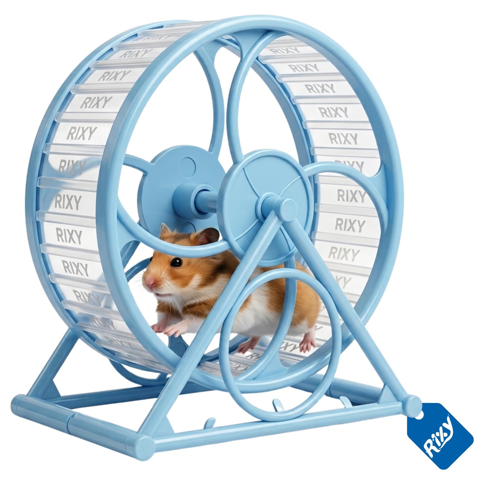 Rixy Hamster Exercise & Play Wheel (Colour May Vary) | Silent Running Wheel for Hamsters, Syrian, Gerbil, Mouse & Other Small