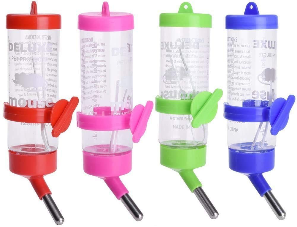 RvPaws 250ML Water Feeder Bottle Bowl with Holder for Pet Dwarf Hamster Mice Gerbil Rat Chinchillas Guinea Pig Squirrel Rabbi