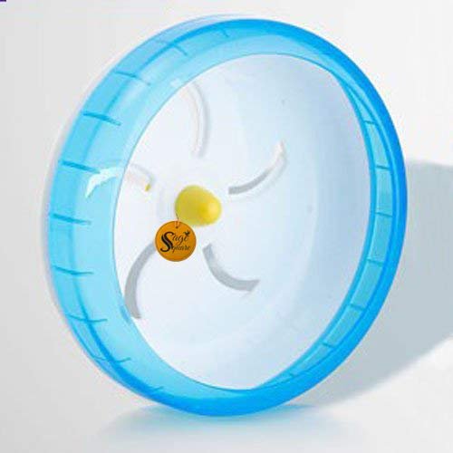 Sage Square 17.5 cm Jumbo Running Cum Jogging Cum Exercise Wheel for Hamster/Dwarf/Gerbil/Mice/Mouse (Blue) with Cage Attachm