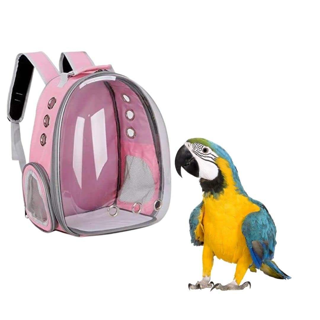 Sage Square Birds Backpack Carrier Bubble Carrying Bag, Small Bird Backpack Carrier for Small Medium Birds, Ventilated Transp