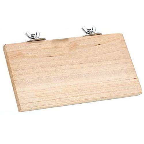 Sage Square Rectangle Natural Wood Platform 9"x4.5" - A Perfect Perch & Playground for Your Feathered Friend,Promote Physical