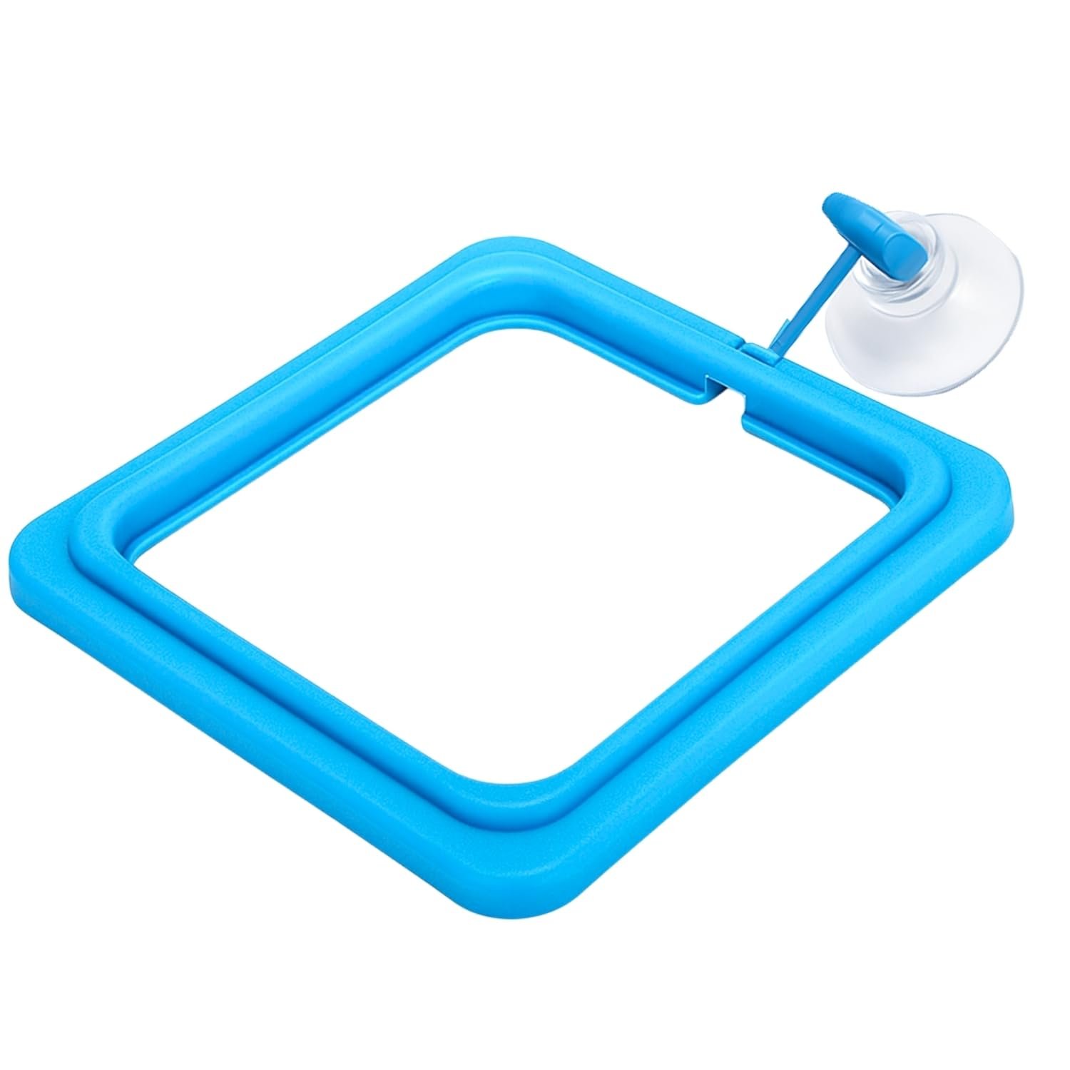 Sage Square Square Floating Feeding Ring for Aquarium | Adjustable Suction Cup Attachment | Prevents Food Scattering | Keeps