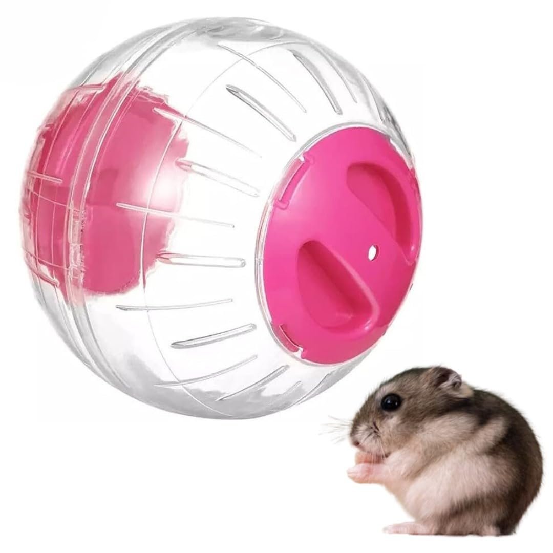 SANSEFERO® 14 Cm Hamster Crystal Ball Wheels Toy Jogging Cum Exercise Wheel Cage Accessories Great for Running Vitness, for H