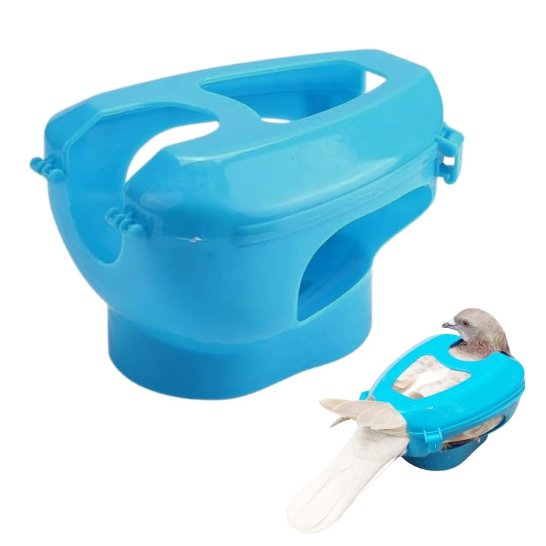SANSEFERO Plastic Racing Pigeon Bird Holder Thickened Carrier Holder for Feeding & Medications Pigeons Fixed Mount for Pigeon