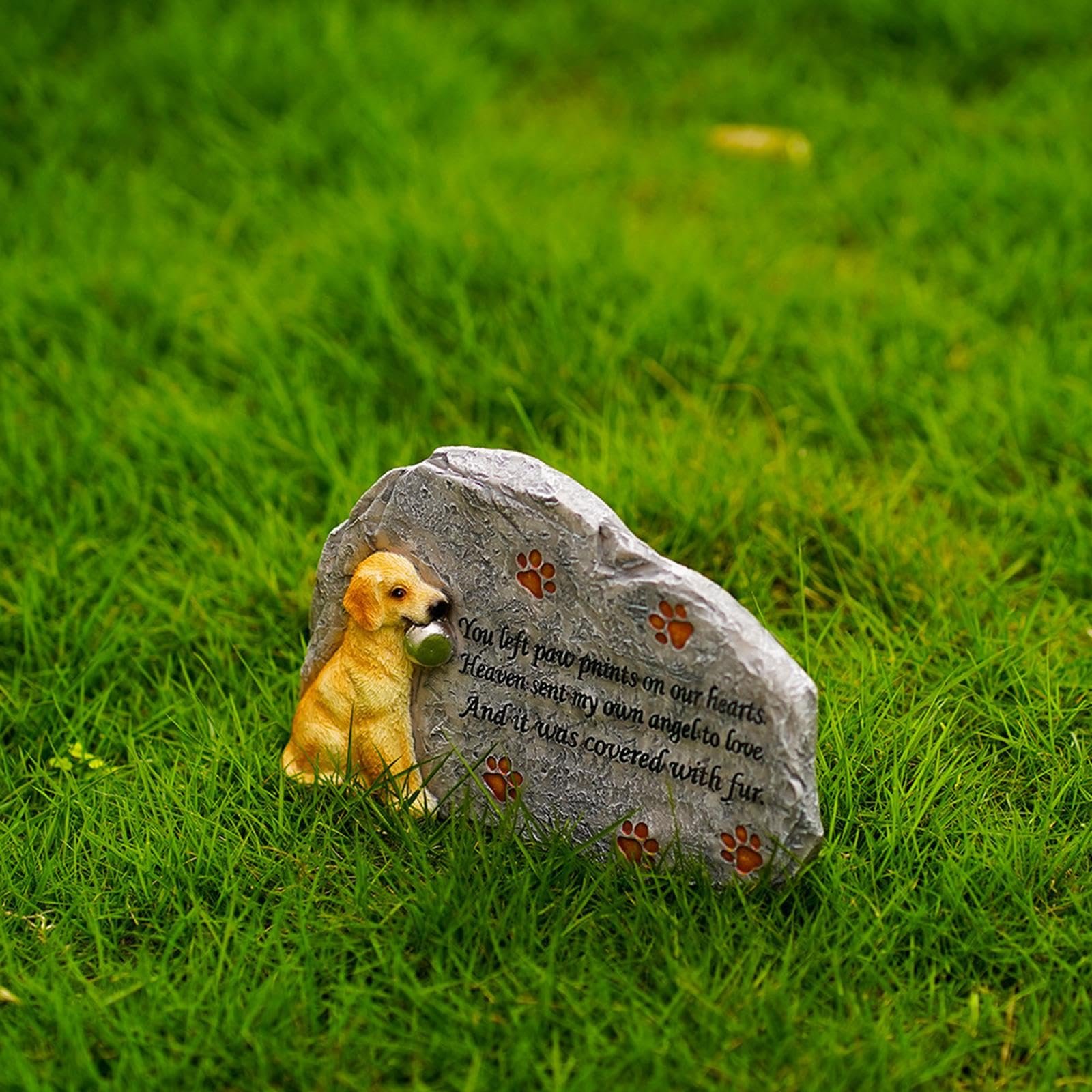 Secret Desire Pet Memorial Stones for Dogs Ornament Puppy Tombstone for Patio Outdoor Yard Style B