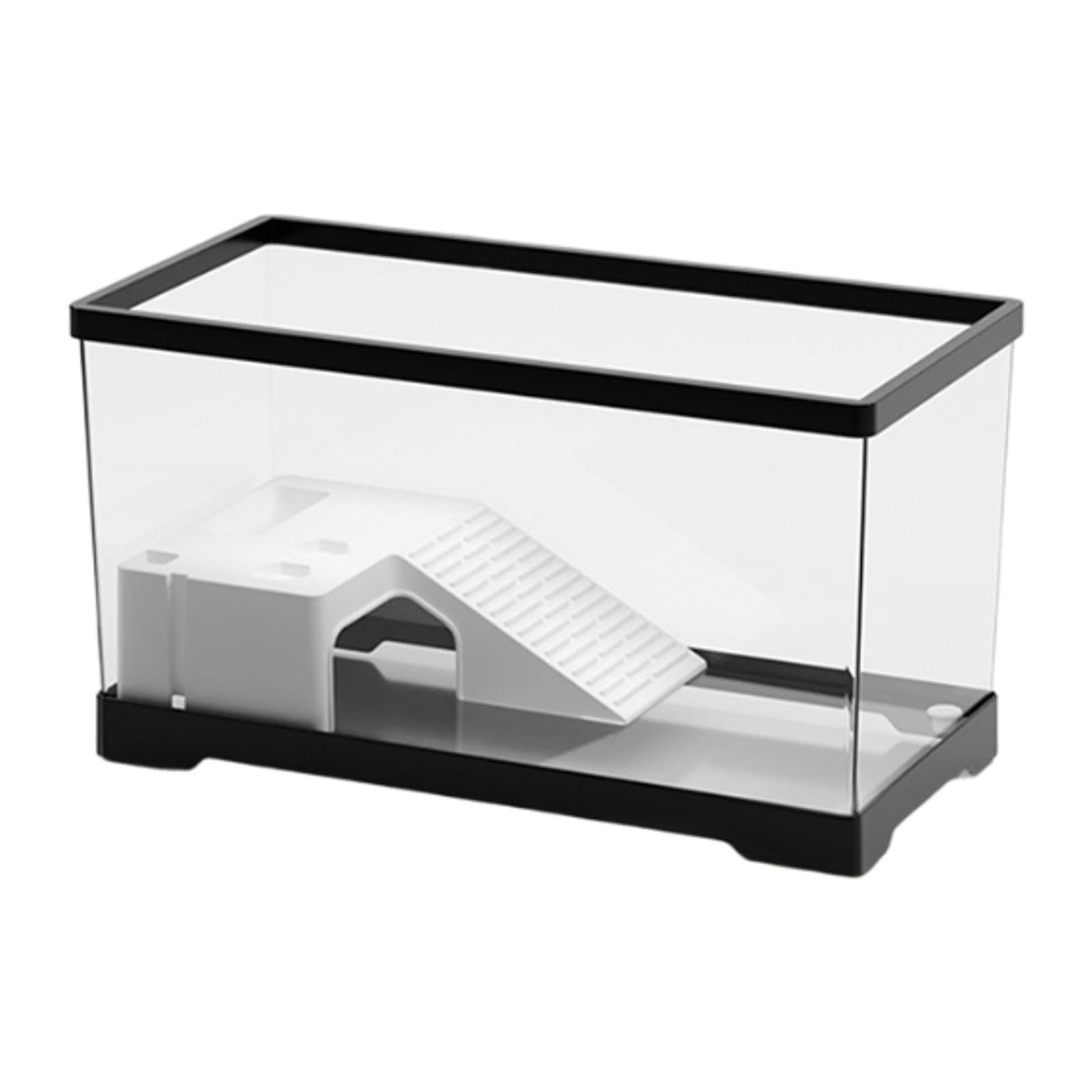 SECRET DESIRE Turtle Tank Bottom Drainage Terrapin Tortoise Enclosure Starter Indoor Decor Large Black