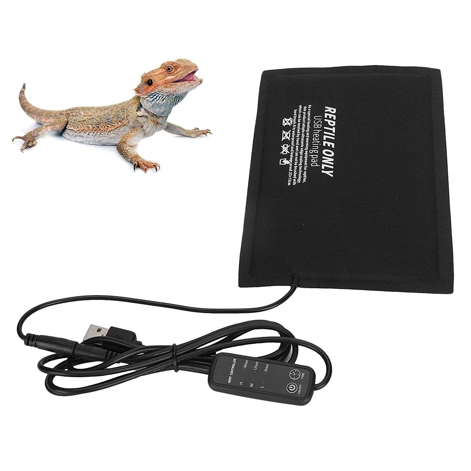 Set of 2 Reptile Heating Pad, Adjustable Tank Warmer Mat with Temperature Controller Pet Heat Mat Brooder Incubator Terrarium