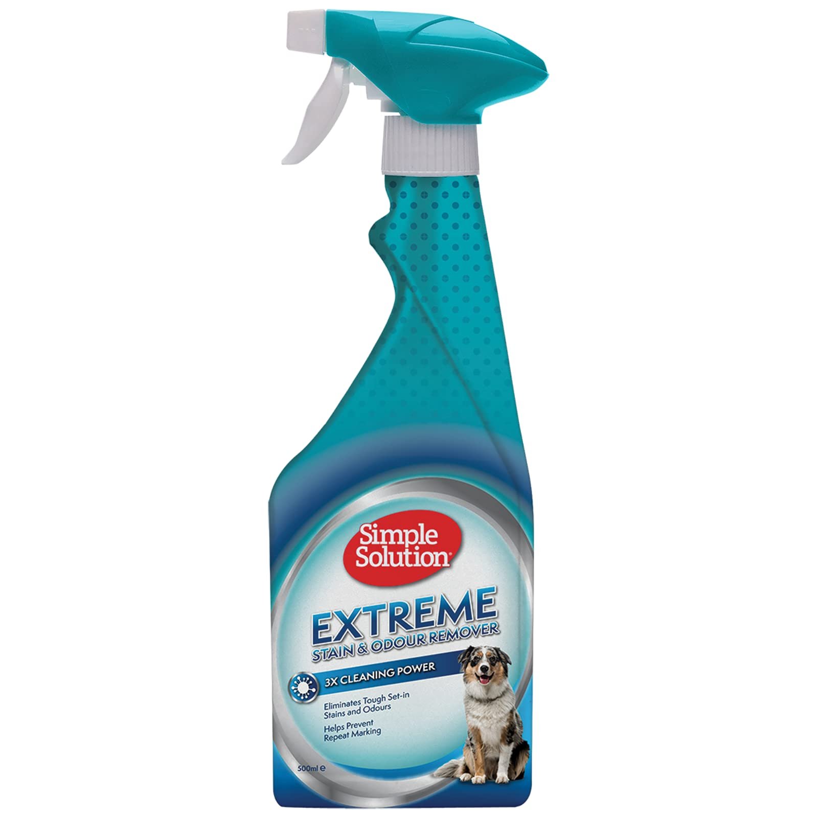 Simple Solution Dog Stain and Odor Remover, Pet Stain Remover for Dog Urine Vomit and Feces, Carpet Upholstery Floor Cleaner,