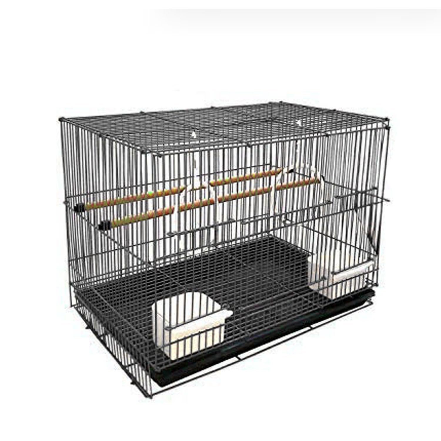 Smiling Pets Bird Cage Best for Lovebird/Pet, Parrot, Parakeet, Budgie, Cockatiel Cage Hammock Large Bird Cage (Size: 23.5" L