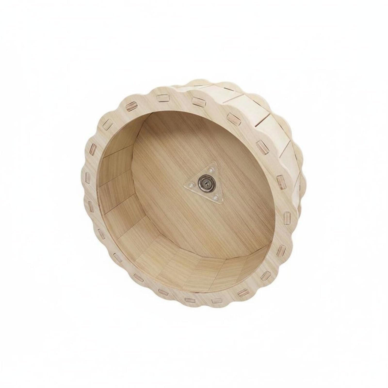 SNAPPSY Silent Hamster Wheel Low Noise Wooden Hamster Wheel Wood Pet Runner for Hamsters, Guinea Pigs, Enclosure, 26CM