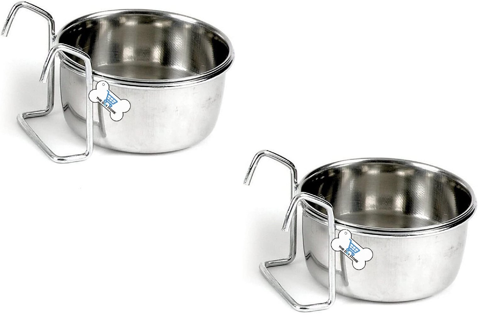 Stainless Steel Bird Feeding Dish Cups, Bird Feeder Parrot Food Water Bowls, Pet Cage Cups Holder for Bird Parrot Cockatiel C
