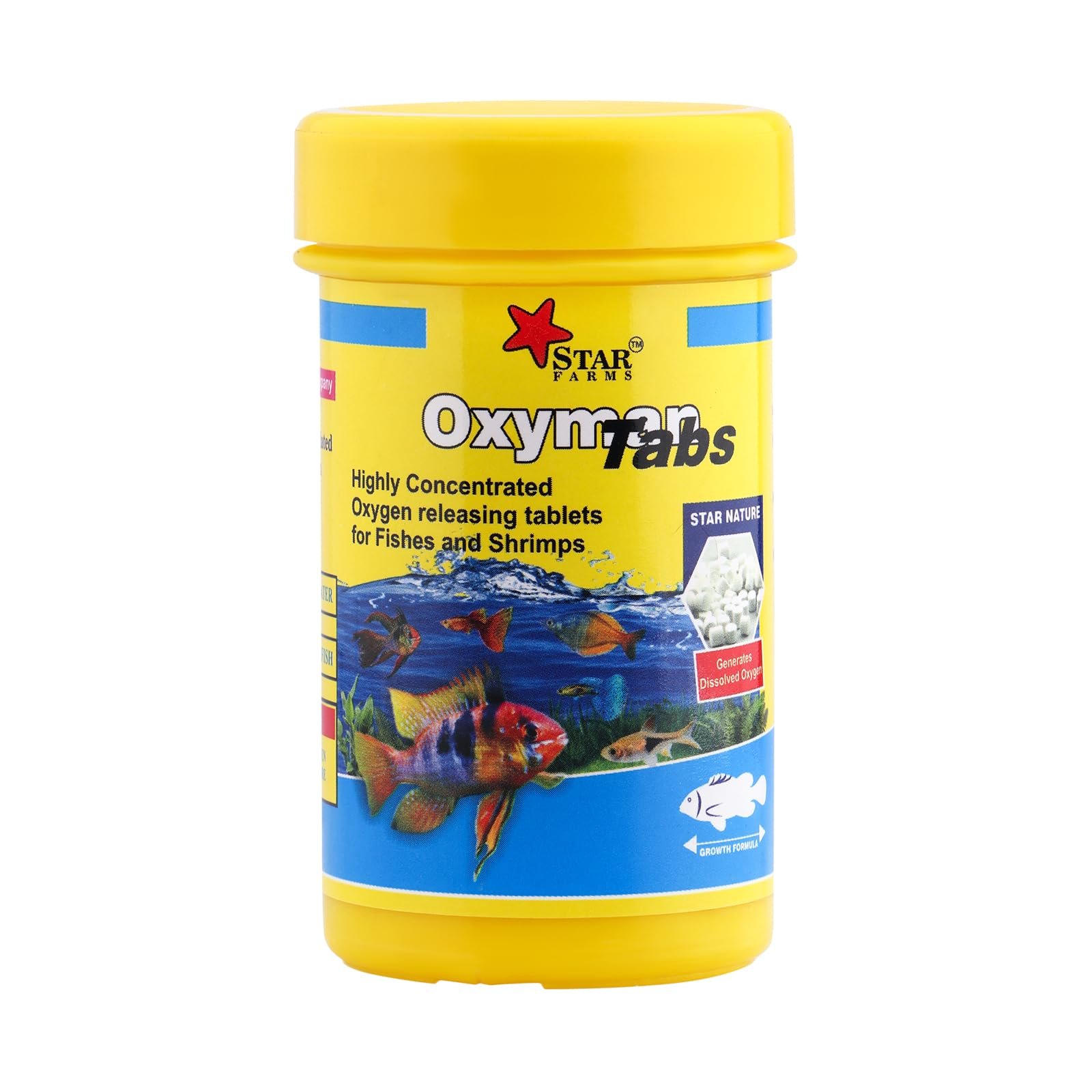Star Farms Oxyman Highly Concentrated Oxygen Releasing Tablets for Fish, Shrimp, Aquariums & Ponds, 50 Tablets