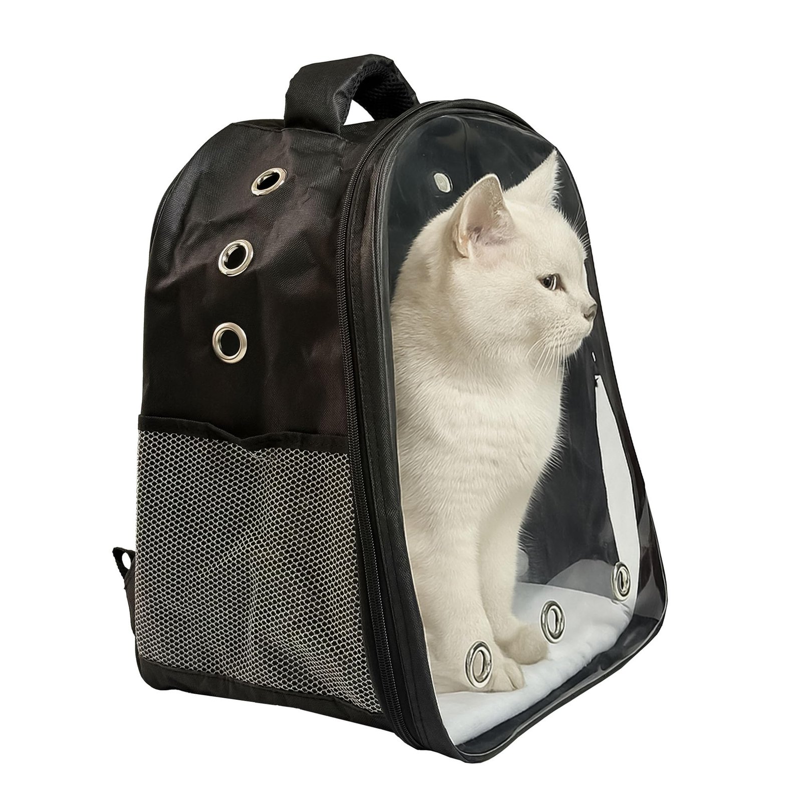 Tailworld Portable Pet Carrier Backpack for Cats & Small Dogs – Transparent Window, 9 Air Vents, Breathable Mesh, Built-in Sa