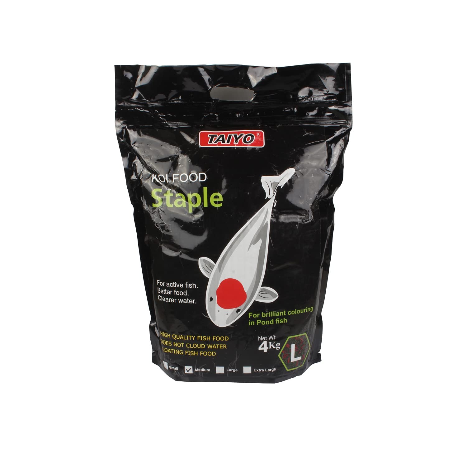Taiyo Koi Food Medium Pouch (4 Kg, Pack of 1)
