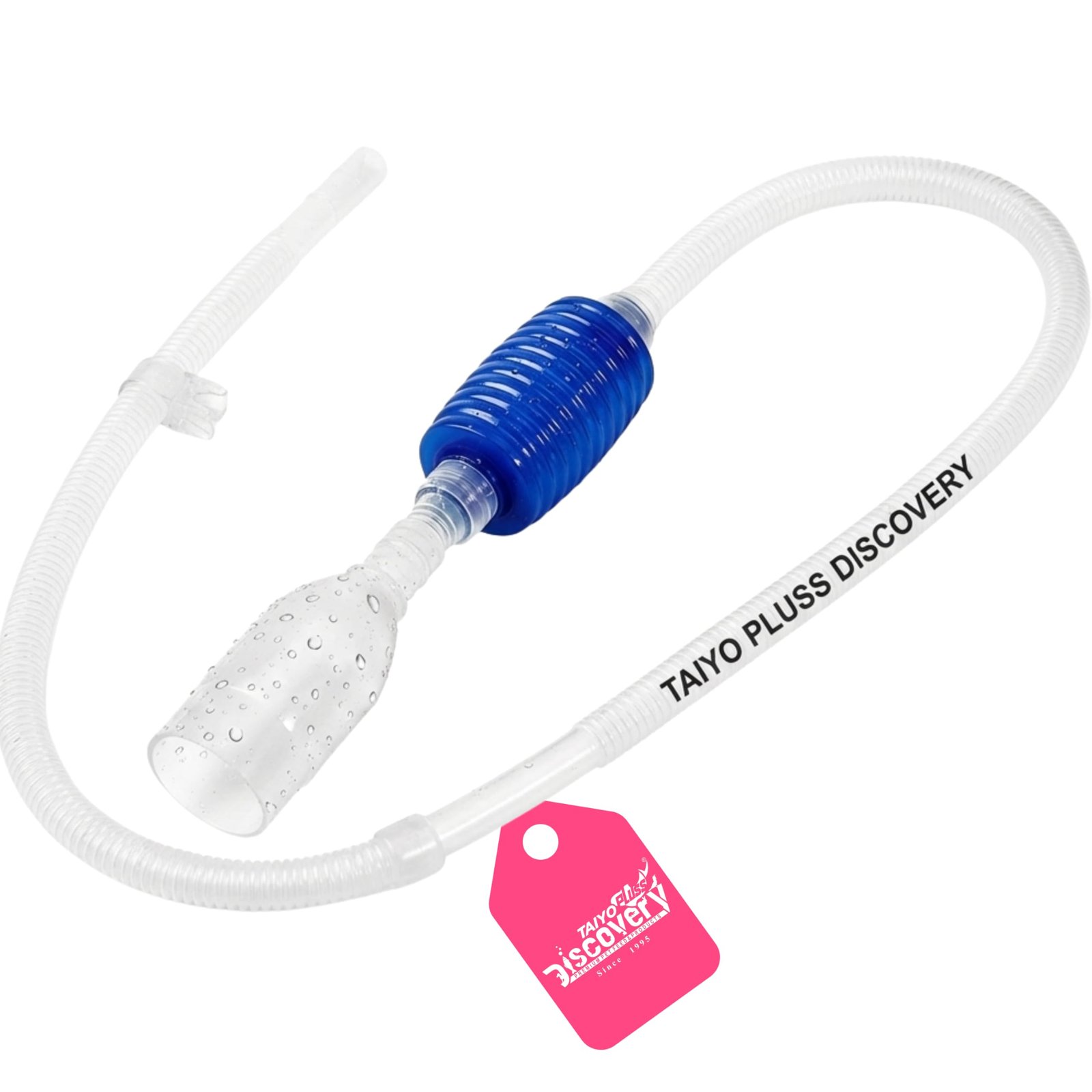 Taiyo Pluss Discovery Aquarium Siphon Pump & Gravel Cleaner | Fish Tank Water Changer & Siphon Vacuum Cleaning Tool for All A