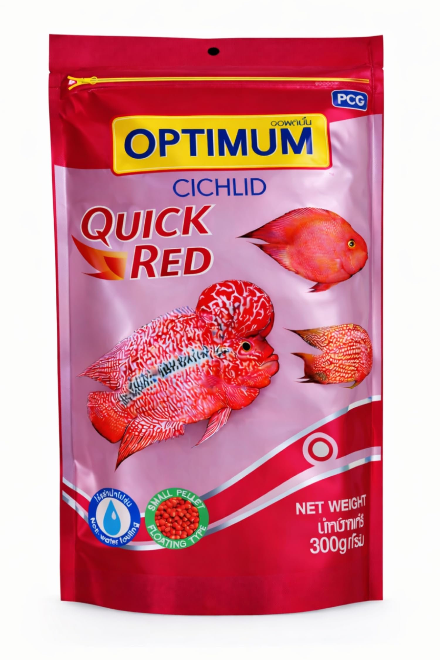 TED TABBIES Optimum All Life Stages Cichlid Quick Red Pellet Fish Food, 300 g, by TED Tabbies