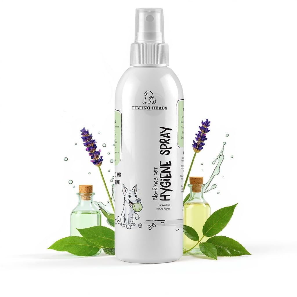Tilting Heads No-Rinse Pet Hygiene Spray 200 ml – Waterless Daily Hygiene Solution for Dogs & Cats, Gentle Germ Protection &