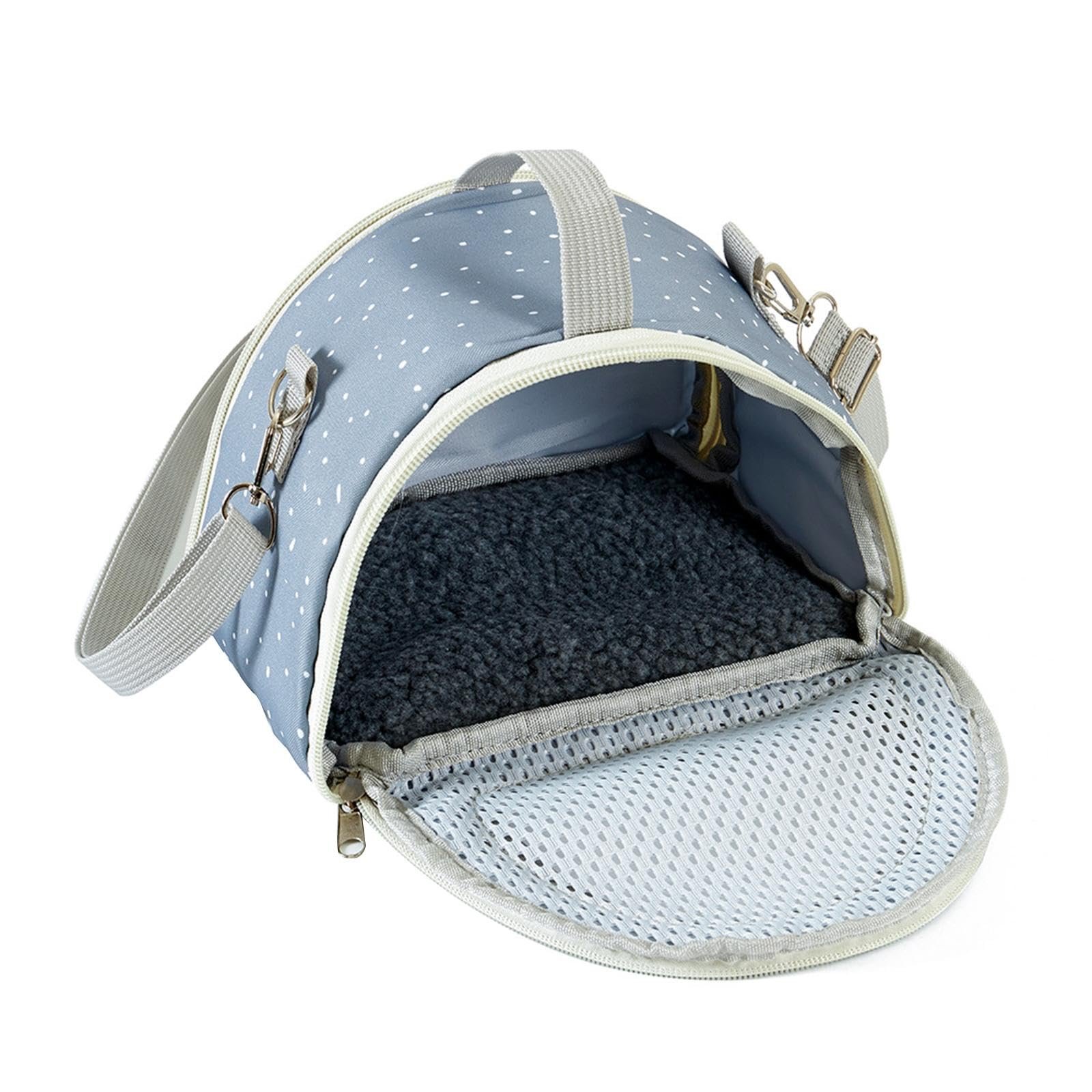 TRENDYNEST Hamster Travel Carrier Bag Guinea Pig Carrier Bag for Ferrets Chinchilla Rat Grey | Carriers & Crates | Small Anim