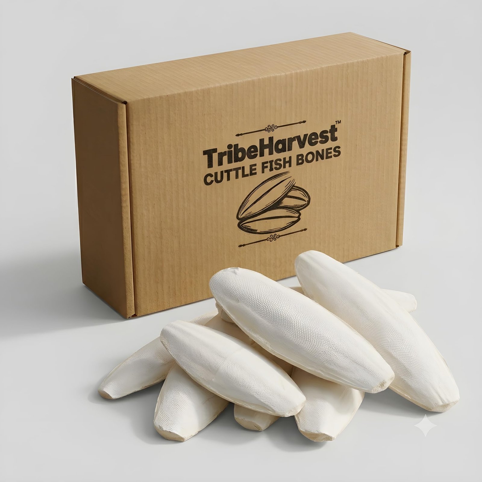 TribeHarvest Natural Cuttlefish Bone for Birds 200 g