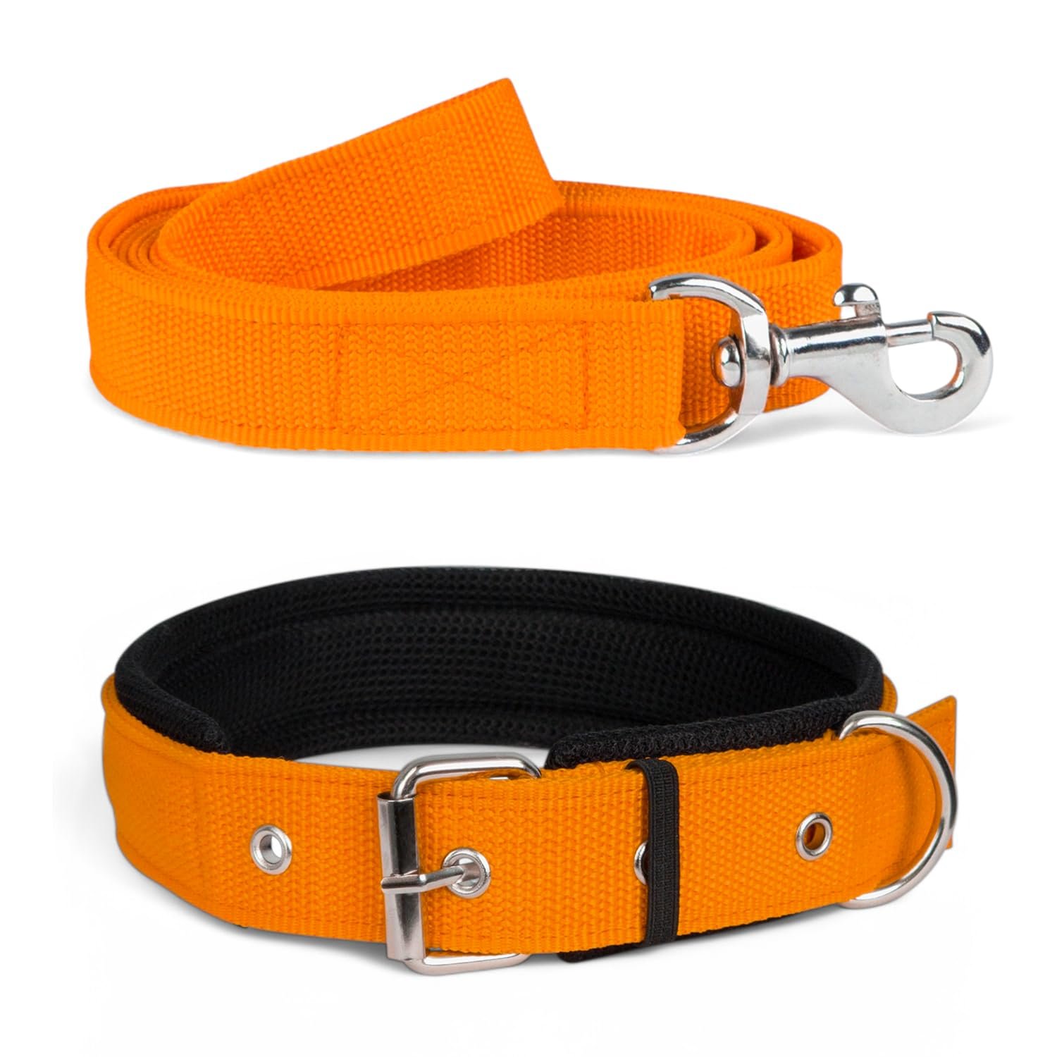 True Dawg Dog Collar and Leash for Dogs, Soft Padded Dog Collar Belt for Large Dogs Labrador Golden Retriever German Shepherd