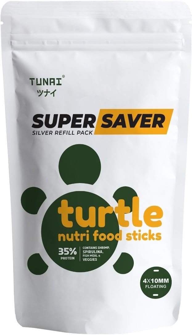 TUNAI Super Saver Silver Pack Turtle Pellet Food for All Ages of Turtle, Tortoise and Other Reptiles (Super Saver, 100G),All