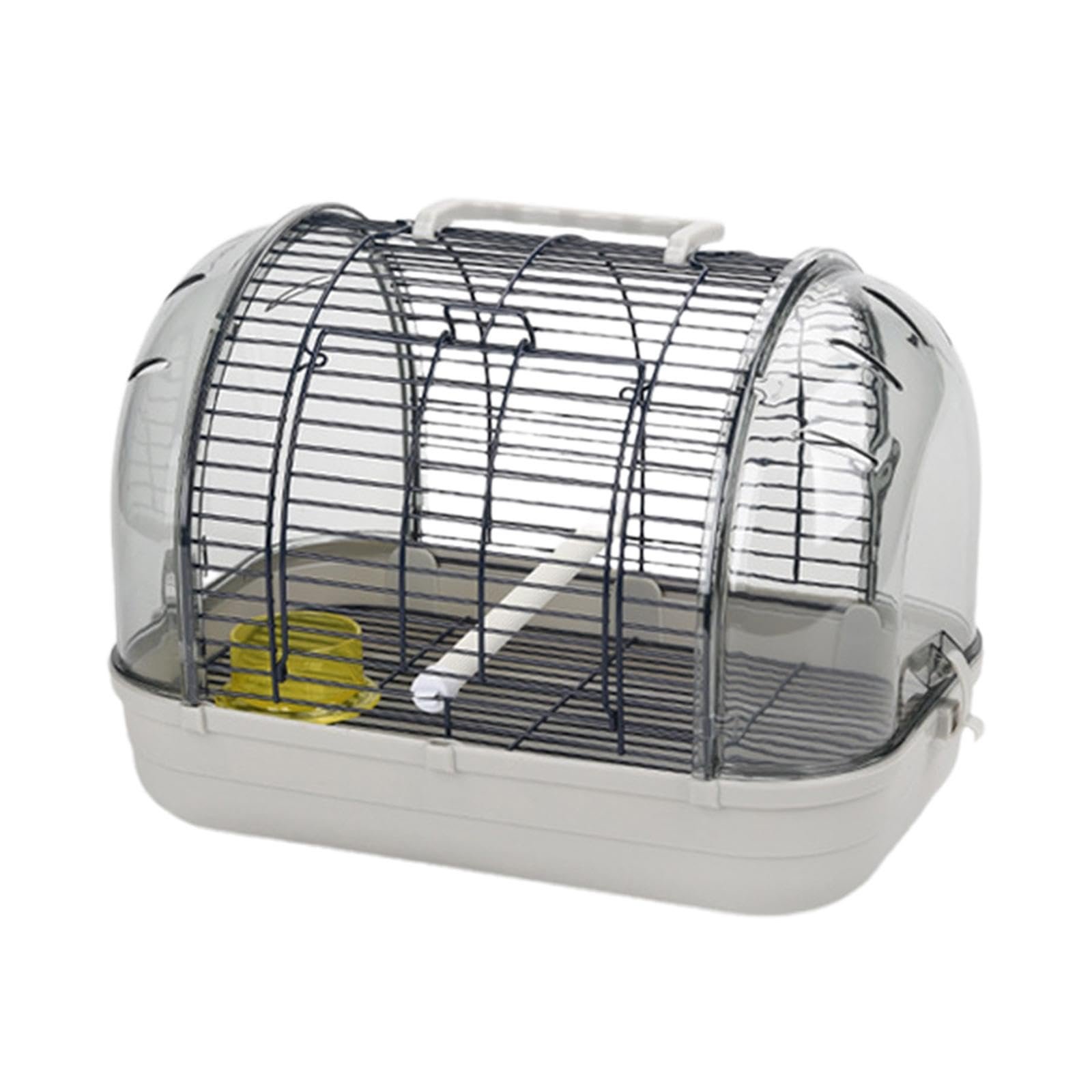 UJEAVETTE Lightweight Bird Carrier Small Transport Cage for Canary Budgies Small Birds Gray