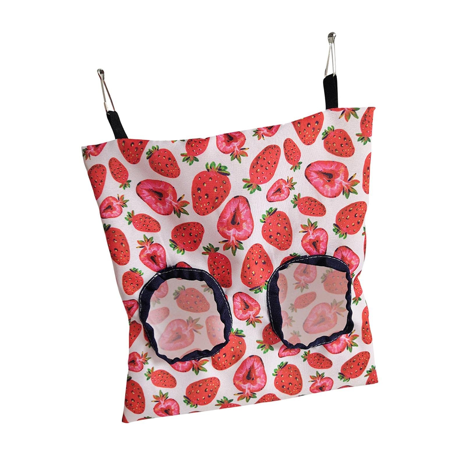 URJIX™ Bunny Guinea Hay Storage Feeding Bags Practical Waterproof Surface Strawberry Size S