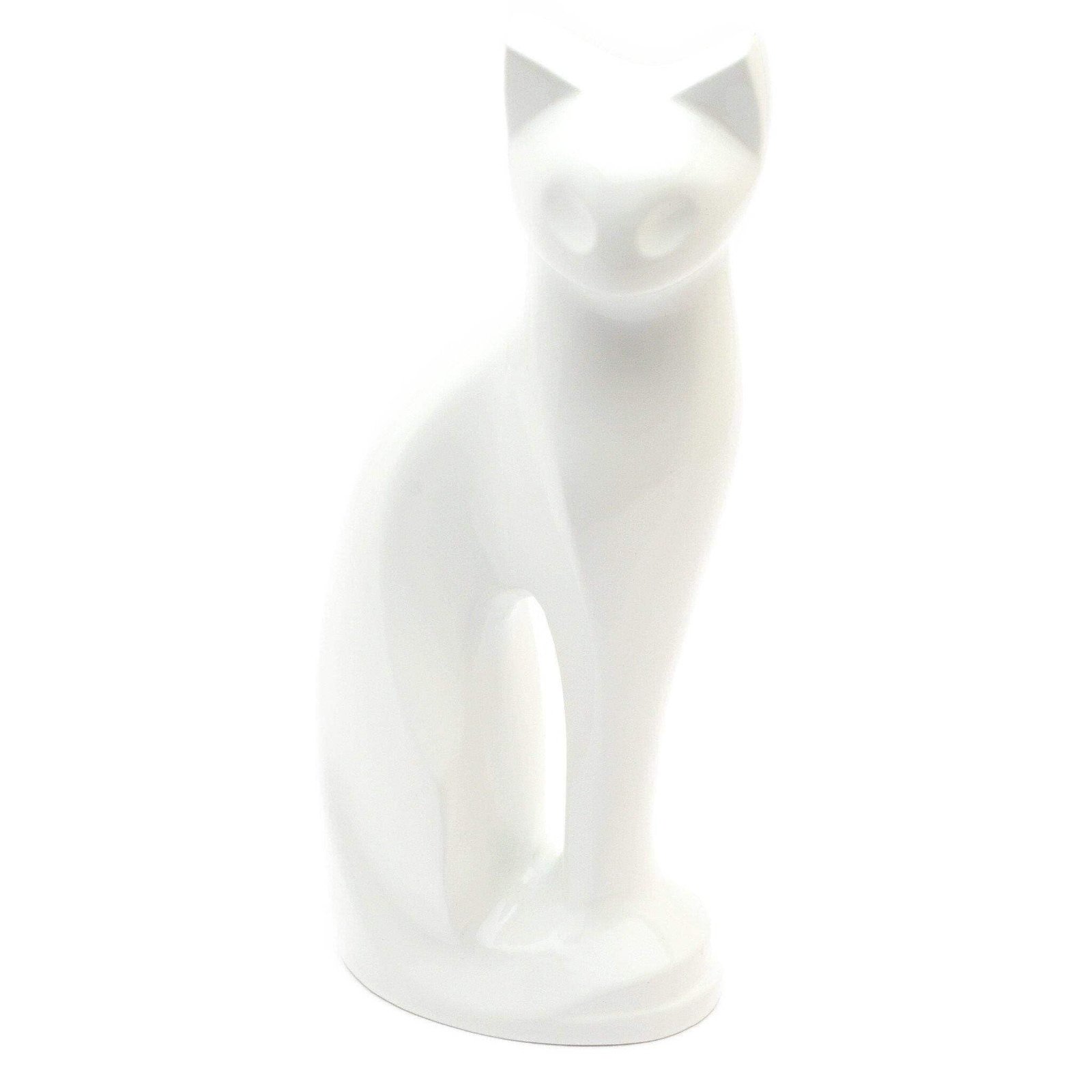 Urns UK Pet Cremation Memorial Urn Cat White Gloss 9.5
