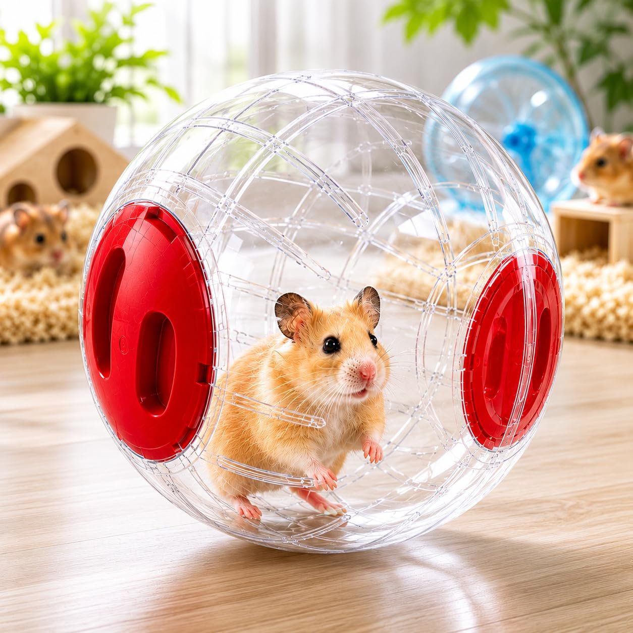 VAYINATO® P26 Large Hamster Exercise Ball 16CM (Random Color) Transparent Running Ball for Syrian Hamsters, Mice & Small Rode