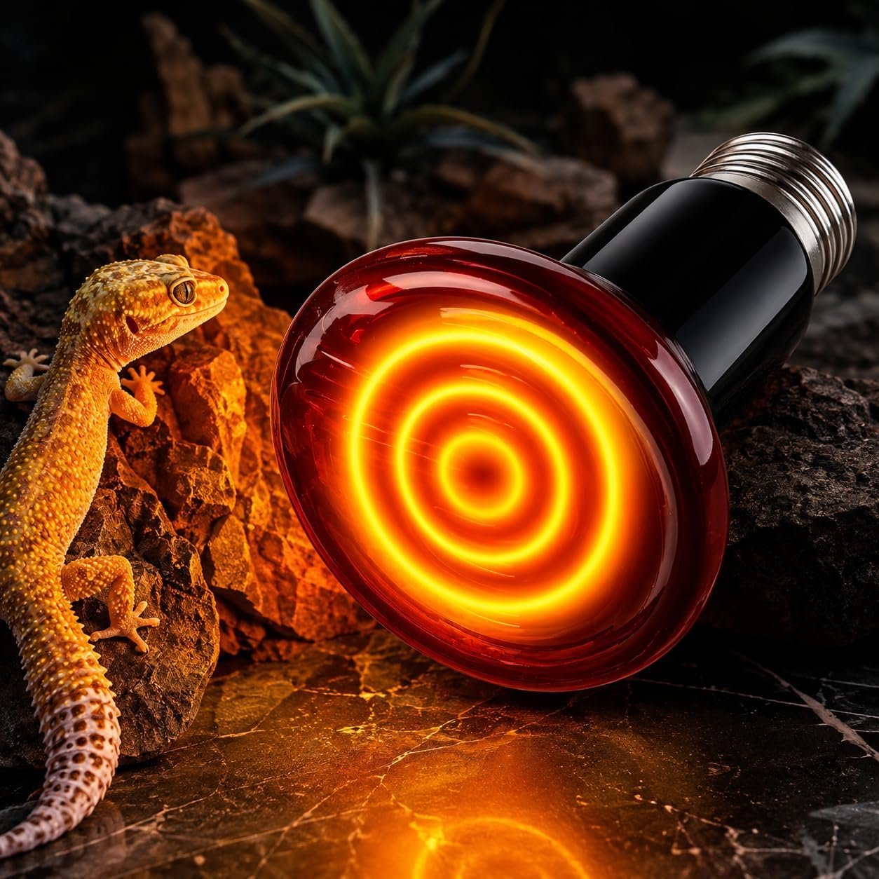 VAYINATO Reptile Ceramic Heat Emitter Lamp | No-Light Heating Bulb for Lizards, Snakes, Tortoises | Long-Lasting Heat Source